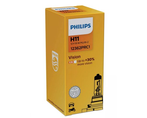 Лампа галогенная H11 55W 12V PHILIPS Vision